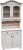 kredens drewniany KRM1, wykonczenie patyna biala retro, fronty luk, wieniec gorny ozdobny, wieniec dolny stopka