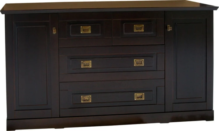 komoda drewniana KDB3b, drewno olcha, kolor wenge