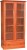 drewniana witryna WDB2a, drewno lite olcha, kolor calvados