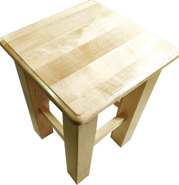 taboret XL drewno brzoza bezbarwny lakierowany