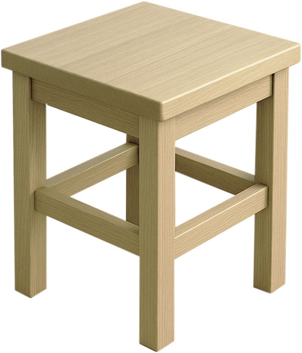 taboret kwadratowy, drewno buk do kuchni