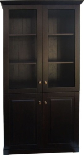 witryna drewniana WDB1, drewno lite olcha, kolor wenge