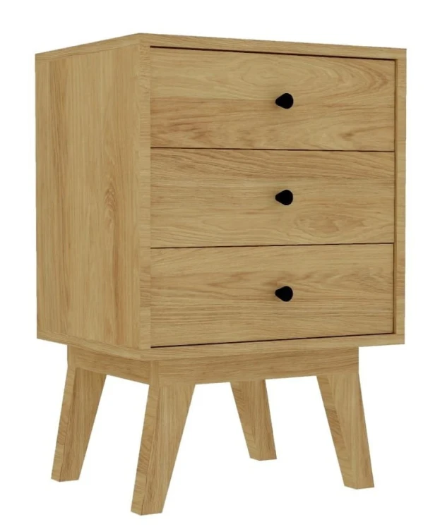 komoda dębowa FK-3 w stylu skandynawskim
