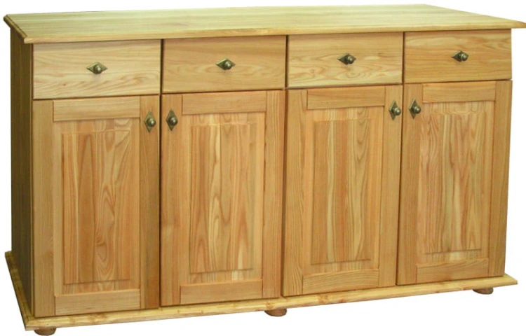 komoda drewniana KDM-14b, drewno modrzew lakierowany, stopka