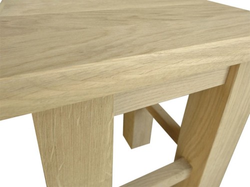 Taboret dębowy XL, lakier bezbarwny