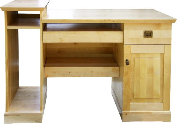 biurko drewniane BDB-8, drewno lite brzoza lakierowana