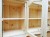 kredens drewniany KRM3,drewno lite sosna lakierowana,front nadstawka - luk