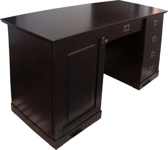 biurko drewniane BDM-5, drewno olcha, kolor wenge