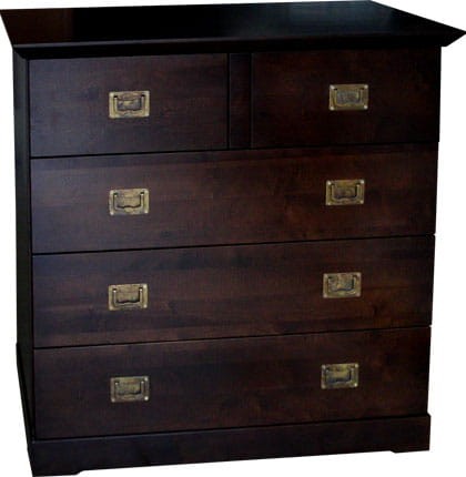 komoda drewniana KDB11a, drewno olcha, kolor wenge
