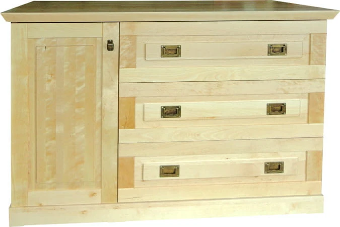 komoda drewniana KDB-16, drewno naturalne lakierowane brzoza