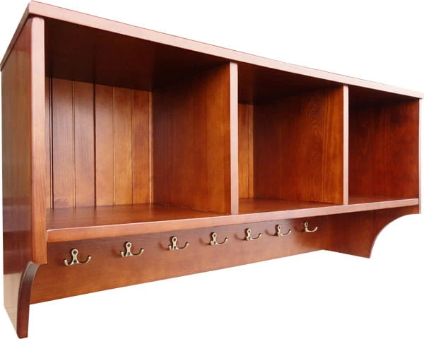 wieszak drewniany WM-4, wykończenie - kolor orzech boloński lakier