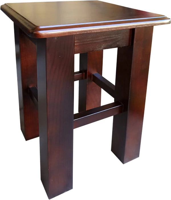 Taboret z drewna litego XL w kolorze czekolada
