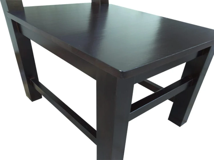 krzesło drewniane K-XL, siedzisko drewniane, drewno sosna, kolor wenge lakierowane