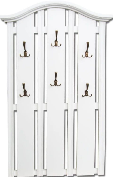 wieszak drewniany WM-1, kolor biały, wieszak z-375 G4
