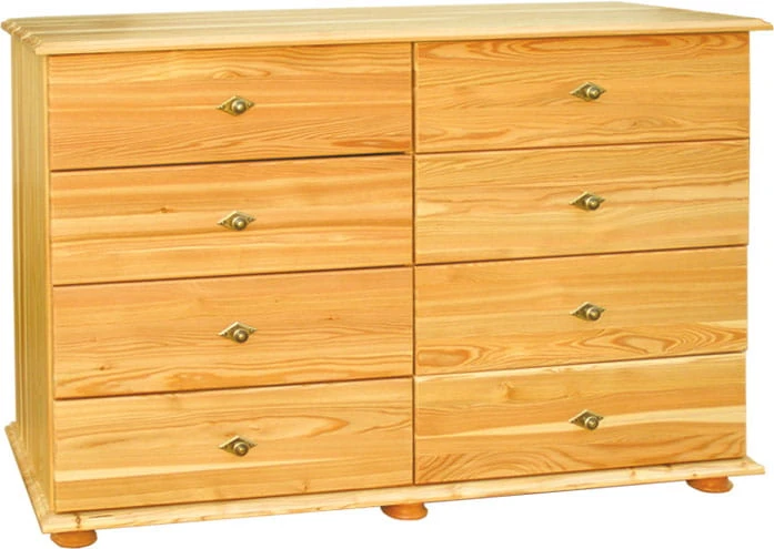 komoda drewniana KDM-9e, drewno modrzew, stopka