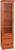 witryna drewniana WDB3a, drewno lite olcha, kolor calvados