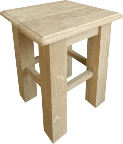 Taboret dębowy XL, lakier bezbarwny