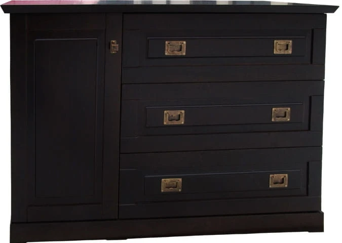 komoda drewniana KDB-16a, drewno olcha, kolor wenge