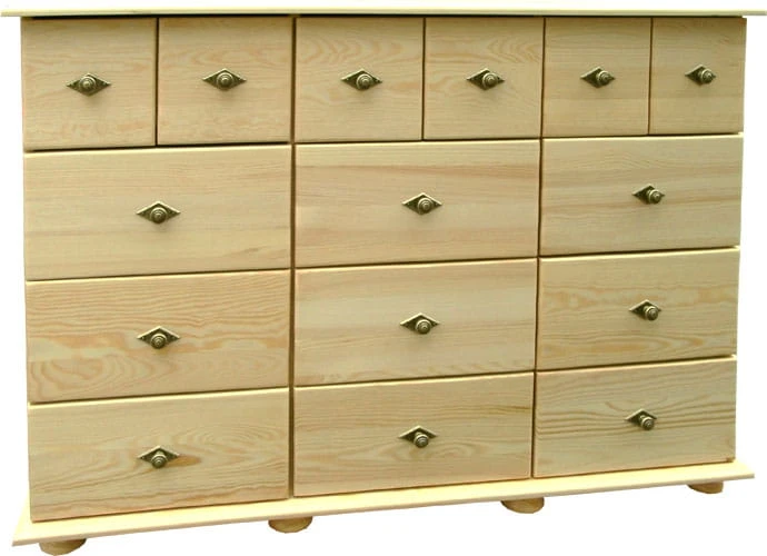 komoda drewniana KDM-9d, drewno sosna, stopka