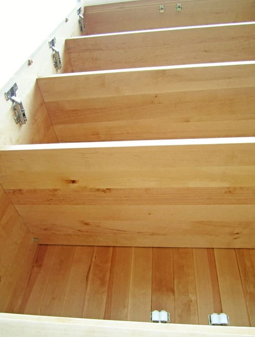 witryna drewniana WDB-2b, drewno lite brzoza naturalna