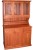 kredens drewniany KRM2, drewno lite olcha, kolor calvados, front prosty nadstawka, front komoda prosty, wieniec gorny prosty, wieniec dolny prosty