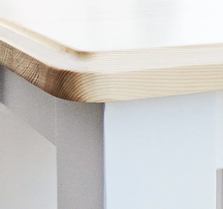 Taboret drewniany modrzewiowy XL, lakier bezbarwny 