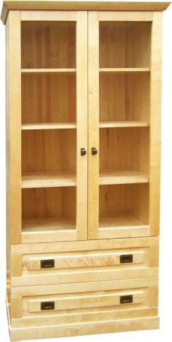 witryna drewniana WDB-2b, drewno lite brzoza naturalna